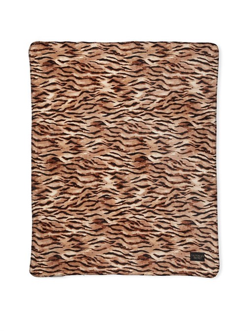 Leopar Desenli Yumuşak Polar Battaniye