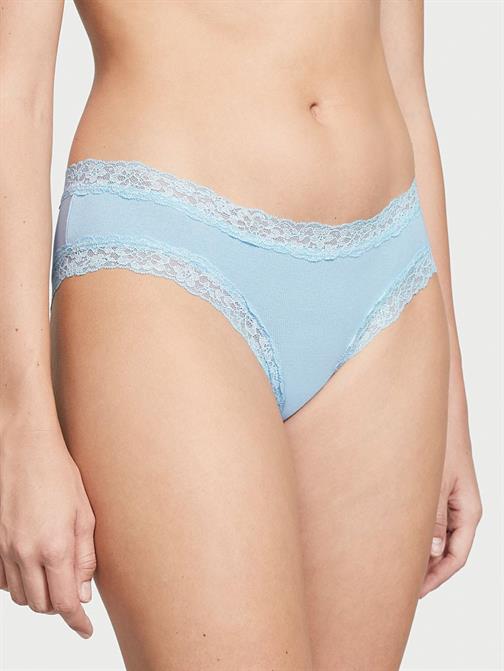 Kenarları Dantelli Işıltılı Pamuklu Cheeky Külot