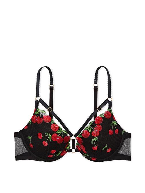Kiraz İşlemeli Push-Up Sütyen