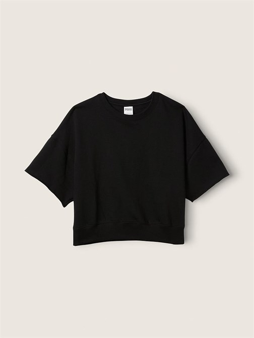 KISA KOLLU CROP BİSİKLET YAKA SWEATSHIRT
