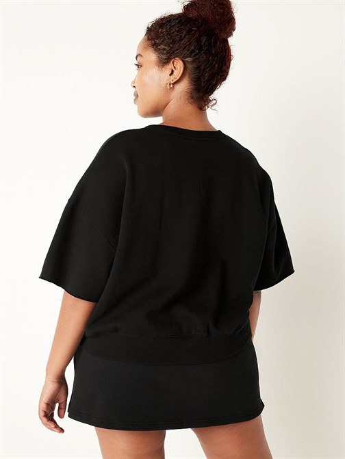 KISA KOLLU CROP BİSİKLET YAKA SWEATSHIRT