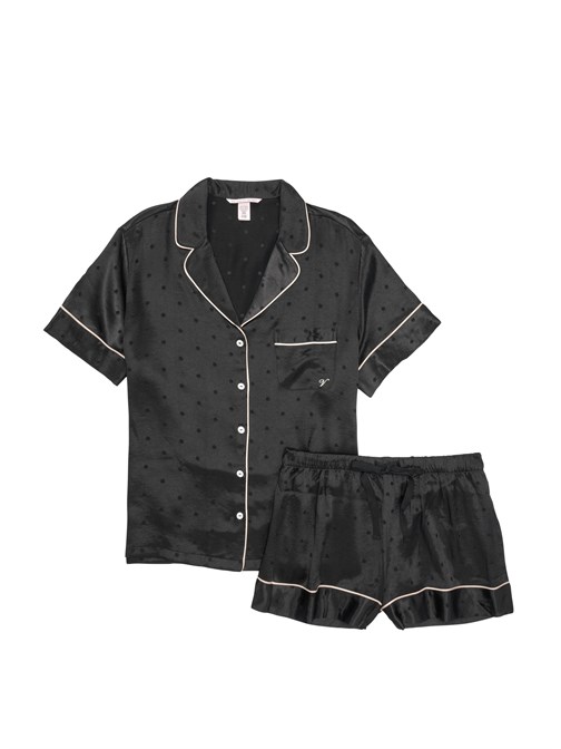 Kısa Saten Pijama Takımı