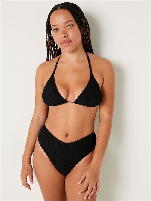 Krinkle Üçgen Bikini Üstü