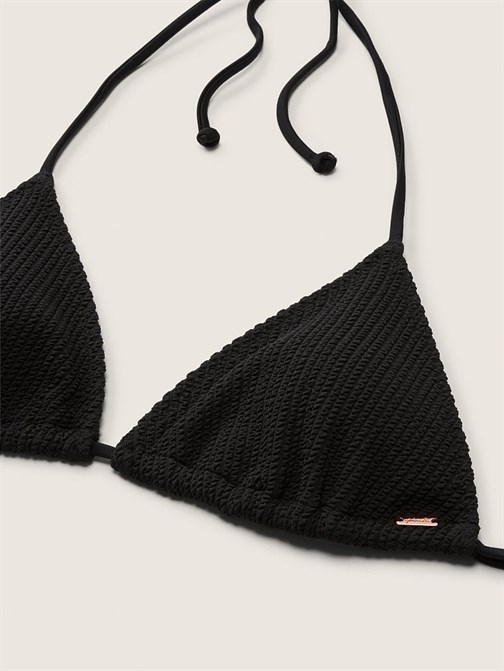 Krinkle Üçgen Bikini Üstü