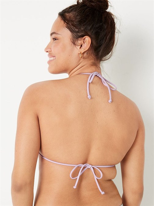 Krinkle Üçgen Bikini Üstü