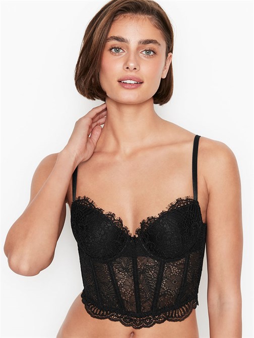 Dream Angels Hafif Destekli Dantelli ve Kadife Askılı Büstiyer