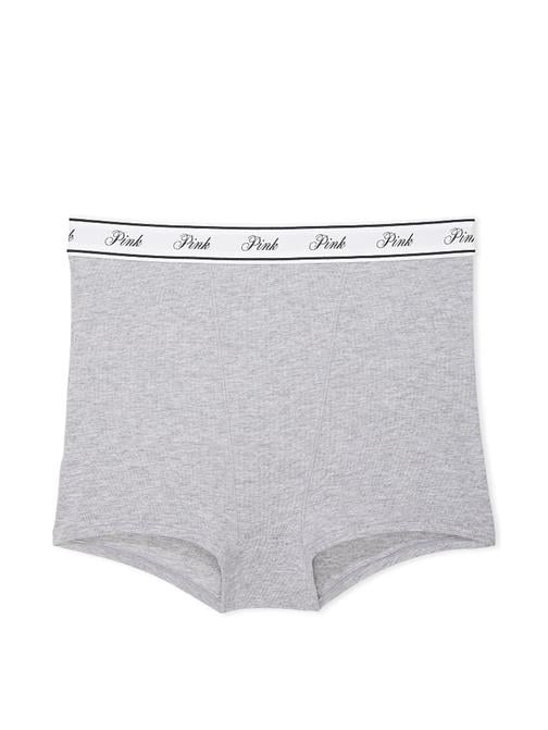 Logolu Pamuklu Yüksek Bel Boyshort Külot
