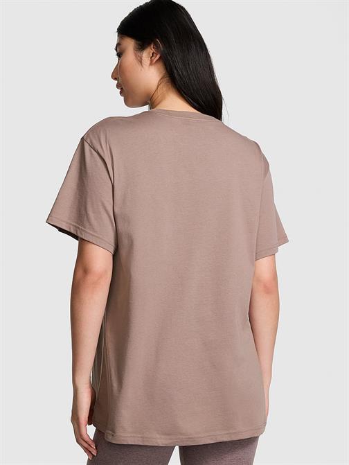 Oversize Kısa Kollu Kampüs Tişört