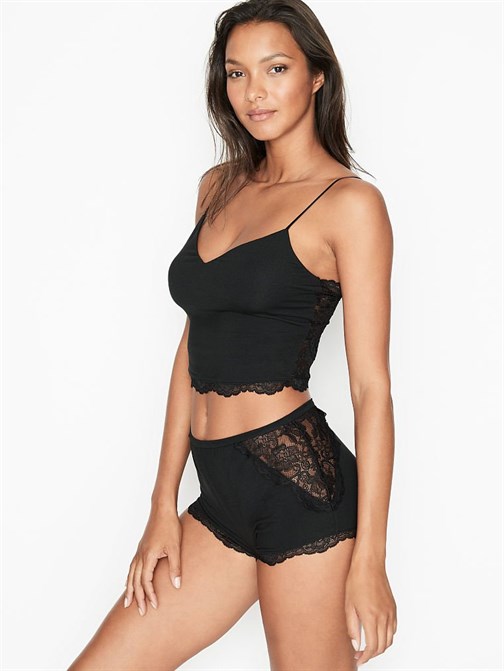 Victorias Secret Modal Sırtı Dantel Şortlu Takım