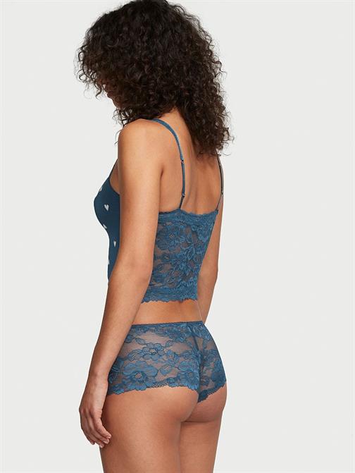 Modal ve Dantelli Crop Atlet Takımı