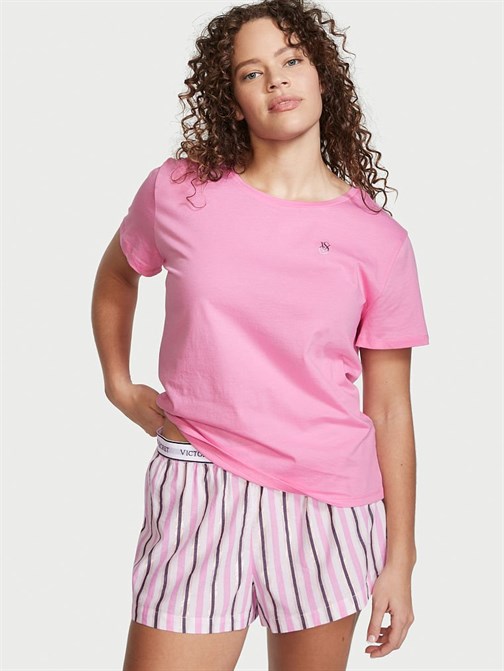 Pamuklu Kısa Tişört Pijama