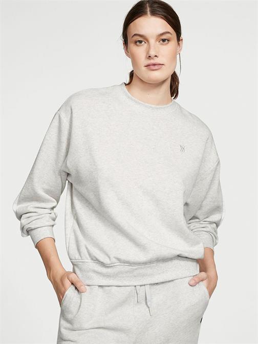 Pamuklu Bisiklet Yaka Oversize Sweatshirt