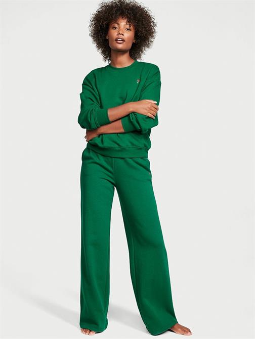 Pamuklu Bisiklet Yaka Oversize Sweatshirt