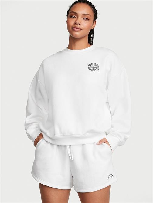 Pamuklu Bisiklet Yaka Oversize Sweatshirt