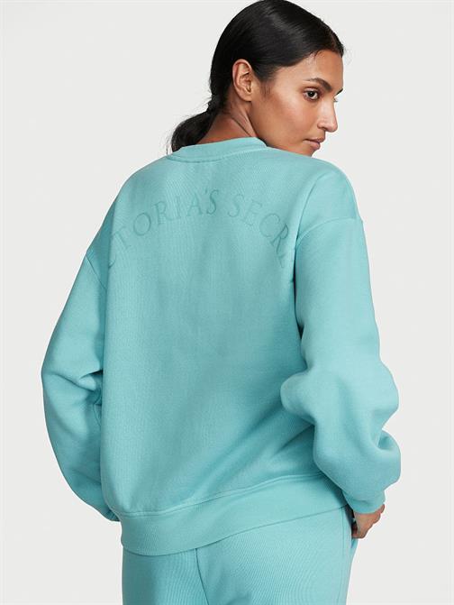 Pamuklu Bisiklet Yaka Oversize Sweatshirt