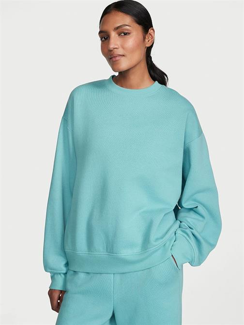 Pamuklu Bisiklet Yaka Oversize Sweatshirt