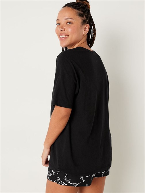 Pamuklu Oversize Pijama Üstü