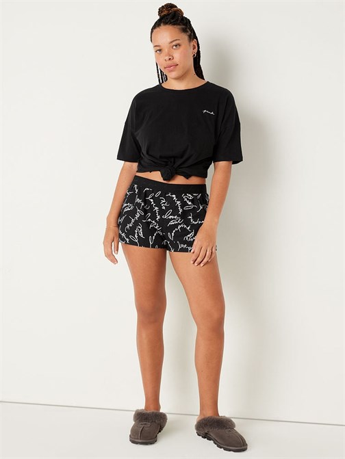Pamuklu Oversize Pijama Üstü