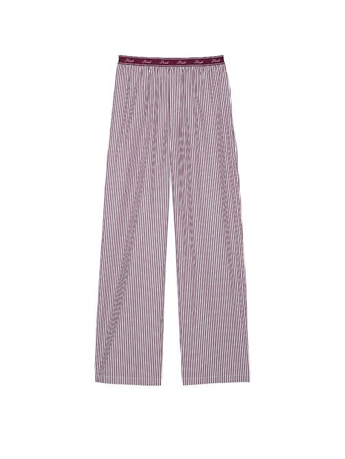 Pamuklu Poplin Logolu Pijama Altı