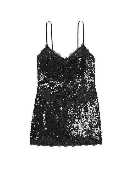 Payetli Mini Slip Elbise