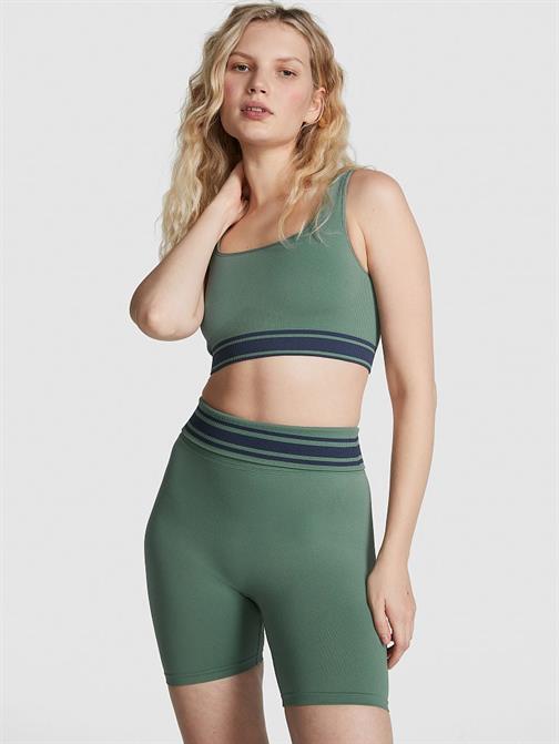 PINK Seamless Katlanabilir Biker Tayt