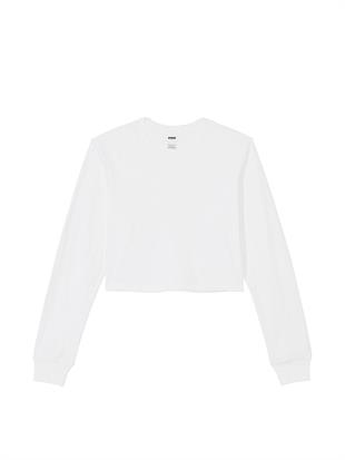 Premium Pamuklu Crop Uzun Kollu Tişört