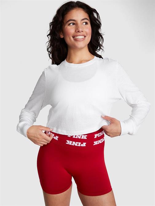 Premium Pamuklu Crop Uzun Kollu Tişört