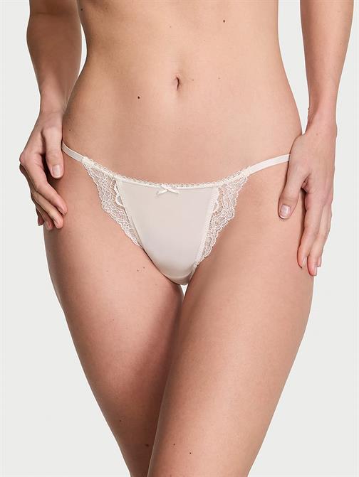 Pürüzsüz Dantelli Mini Askılı Bikini Külot