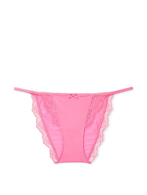 Pürüzsüz Dantelli Mini Askılı Bikini Külot