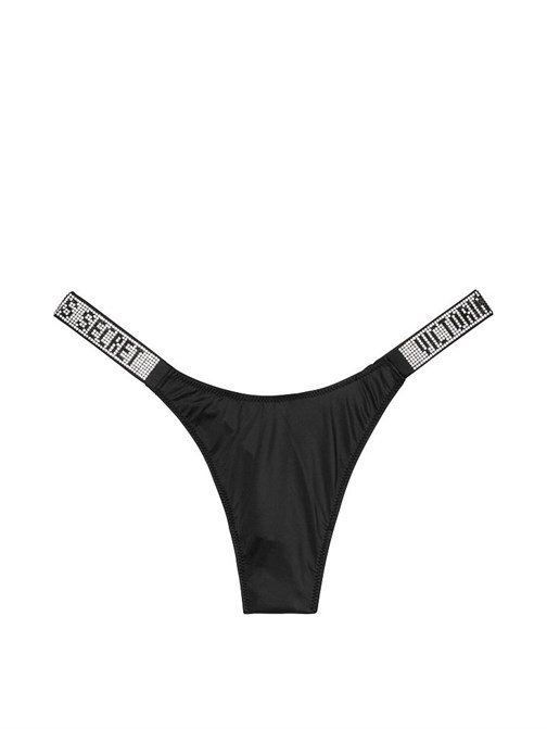 Very Sexy Suni Elmas Işıltılı Askılı Tanga Külot