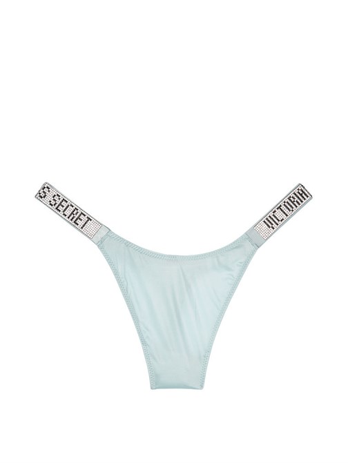 Very Sexy Suni Elmas Işıltılı Askılı Tanga Külot
