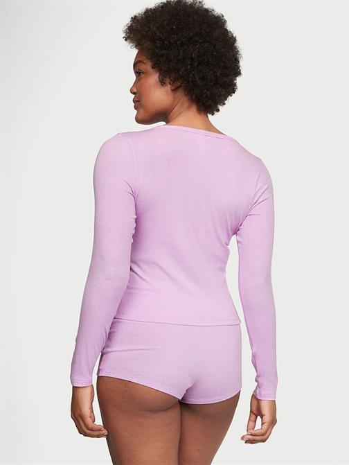 Ribanalı Modal Düğmeli Şort Pijama Takımı