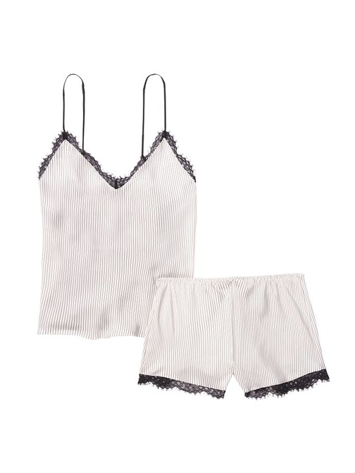 Victorias Secret Saten Şortlu Takım