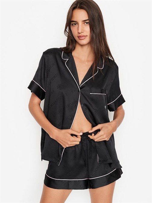 Saten Kısa Pijama Takımı