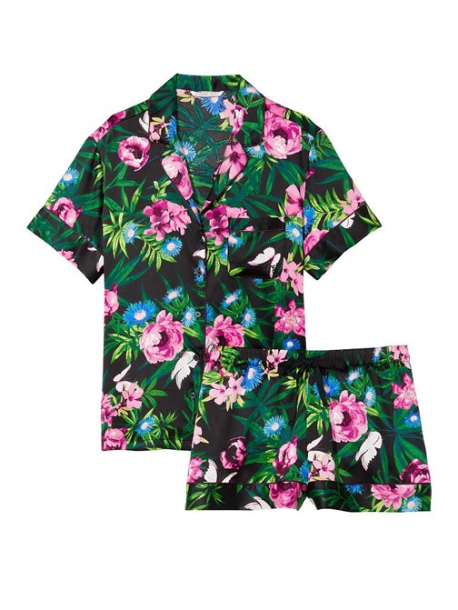 Saten Kısa Pijama Takımı