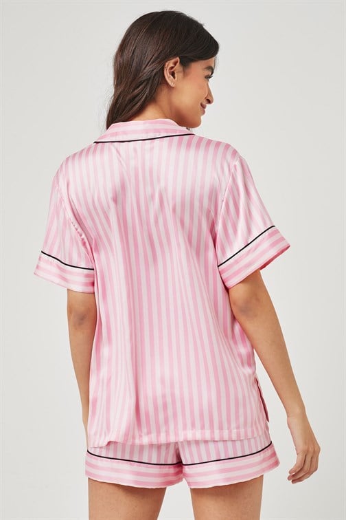Saten Kısa Pijama Takımı
