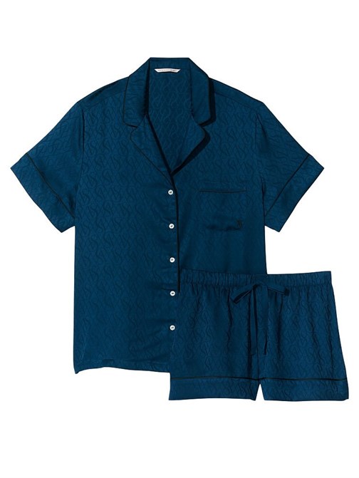 Saten Kısa Pijama Takımı