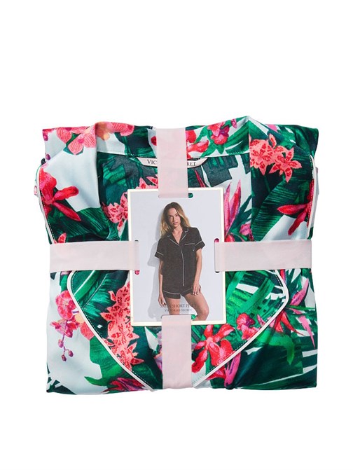 Saten Kısa Pijama Takımı