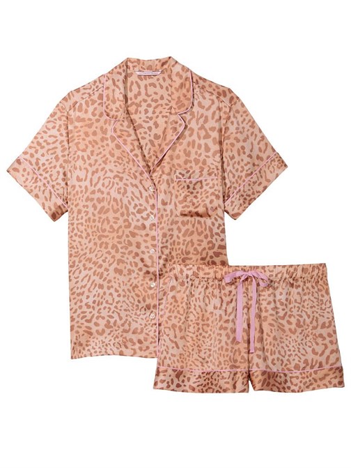 Saten Kısa Pijama Takımı