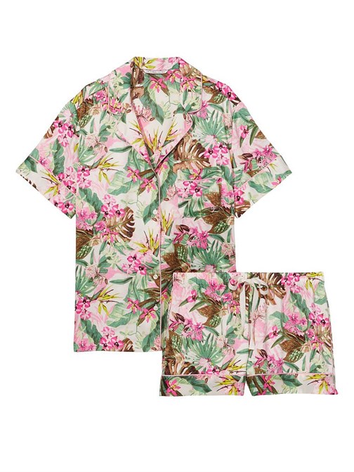 Saten Kısa Pijama Takımı