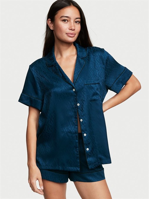 Saten Kısa Pijama Takımı