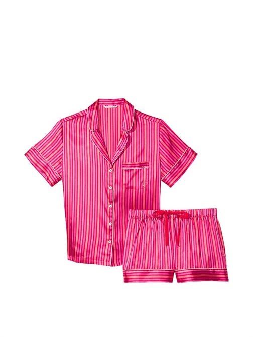 Saten Kısa Pijama Takımı