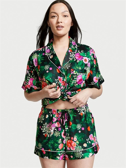 Saten Kısa Pijama Takımı