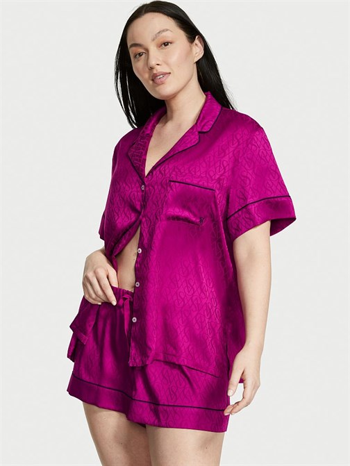 Saten Kısa Pijama Takımı