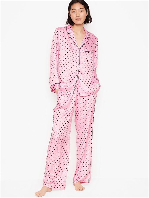 Saten Uzun Pijama Takımı