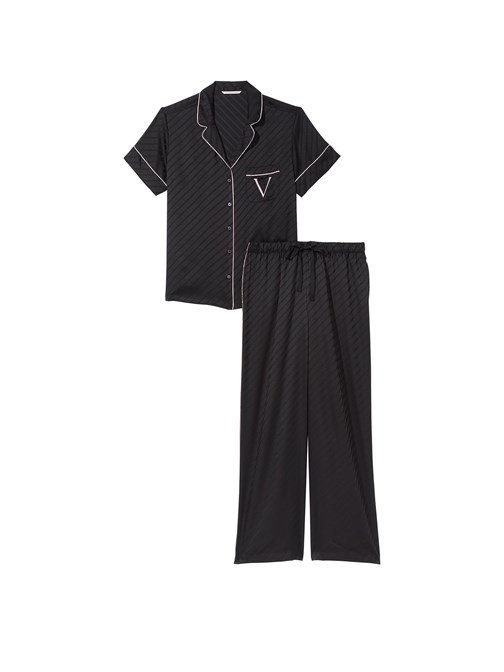 Saten Uzun Pijama Takımı