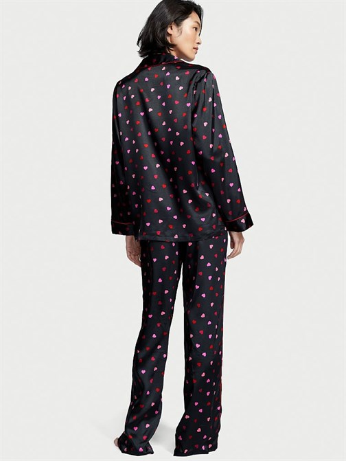 Saten Uzun Pijama Takımı