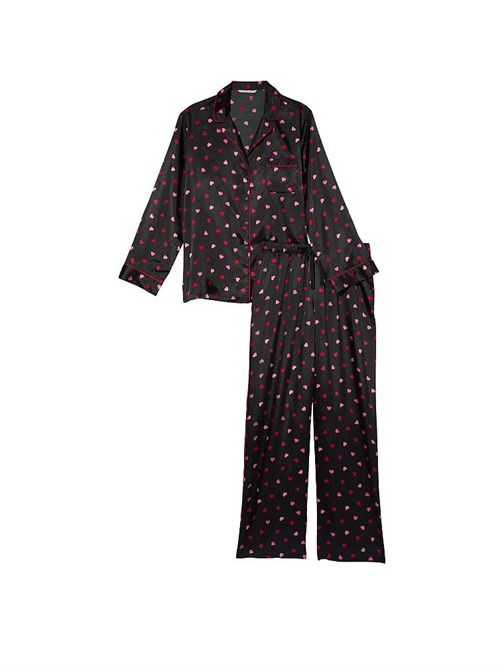 Saten Uzun Pijama Takımı