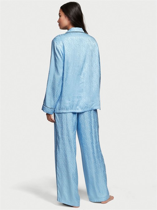 Saten Uzun Pijama Takımı