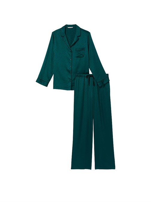 Saten Uzun Pijama Takımı